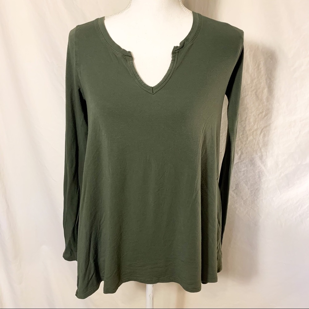 Olive green Hollister long sleeve top small